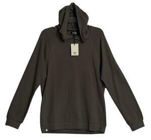 BFD Malibu Hoodie Men's Small Waffle Thermal Long Sleeve Hoodie Carbon NWT
